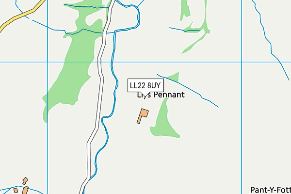 LL22 8UY map - OS VectorMap District (Ordnance Survey) LL22 8UY map - OS VectorMap District (Ordnance Survey)