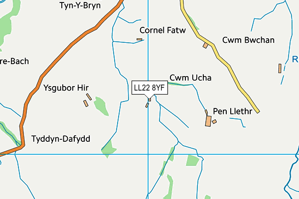 LL22 8YF map - OS VectorMap District (Ordnance Survey) LL22 8YF map - OS VectorMap District (Ordnance Survey)