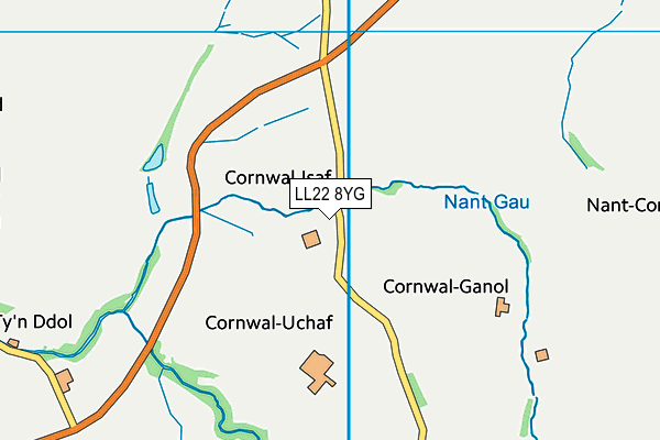 LL22 8YG map - OS VectorMap District (Ordnance Survey) LL22 8YG map - OS VectorMap District (Ordnance Survey)
