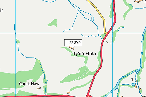 LL22 8YP map - OS VectorMap District (Ordnance Survey) LL22 8YP map - OS VectorMap District (Ordnance Survey)