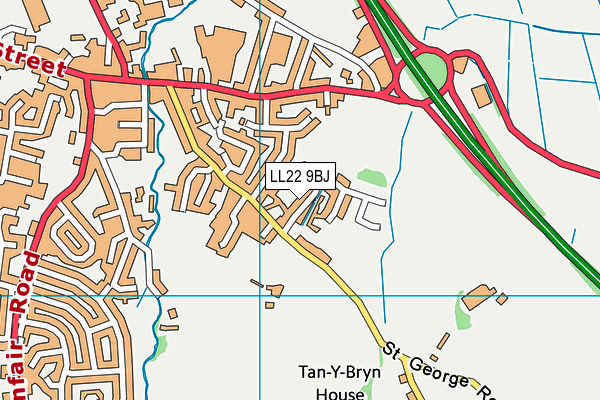 LL22 9BJ map - OS VectorMap District (Ordnance Survey) LL22 9BJ map - OS VectorMap District (Ordnance Survey)