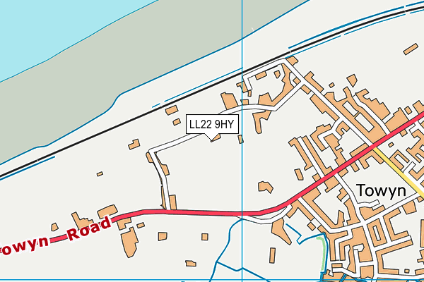 LL22 9HY map - OS VectorMap District (Ordnance Survey) LL22 9HY map - OS VectorMap District (Ordnance Survey)