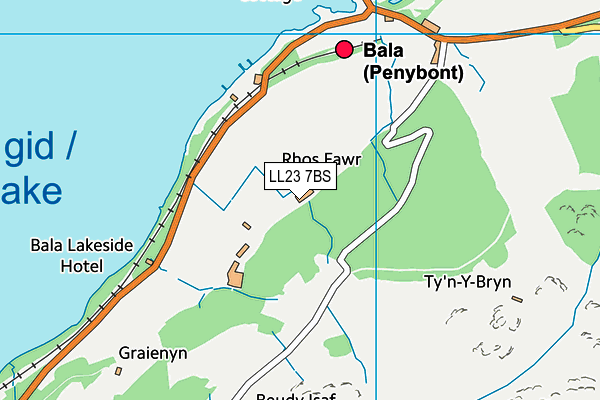 LL23 7BS map - OS VectorMap District (Ordnance Survey) LL23 7BS map - OS VectorMap District (Ordnance Survey)