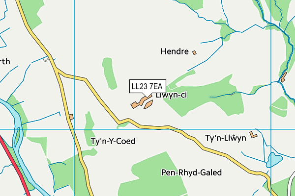 LL23 7EA map - OS VectorMap District (Ordnance Survey) LL23 7EA map - OS VectorMap District (Ordnance Survey)