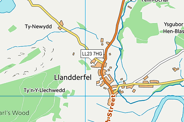 LL23 7HG map - OS VectorMap District (Ordnance Survey) LL23 7HG map - OS VectorMap District (Ordnance Survey)