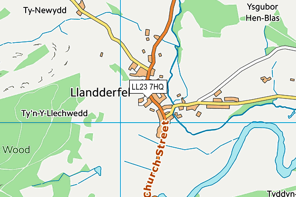 LL23 7HQ map - OS VectorMap District (Ordnance Survey) LL23 7HQ map - OS VectorMap District (Ordnance Survey)