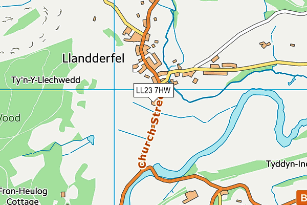 LL23 7HW map - OS VectorMap District (Ordnance Survey) LL23 7HW map - OS VectorMap District (Ordnance Survey)