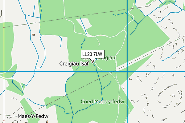 LL23 7LW map - OS VectorMap District (Ordnance Survey) LL23 7LW map - OS VectorMap District (Ordnance Survey)