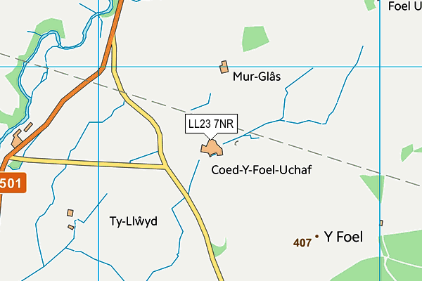 LL23 7NR map - OS VectorMap District (Ordnance Survey) LL23 7NR map - OS VectorMap District (Ordnance Survey)