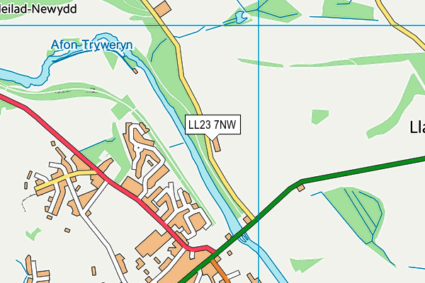LL23 7NW map - OS VectorMap District (Ordnance Survey) LL23 7NW map - OS VectorMap District (Ordnance Survey)