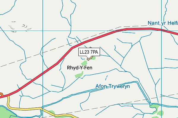 LL23 7PA map - OS VectorMap District (Ordnance Survey) LL23 7PA map - OS VectorMap District (Ordnance Survey)
