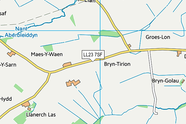 LL23 7SF map - OS VectorMap District (Ordnance Survey)