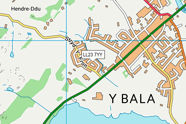 LL23 7YY map - OS VectorMap District (Ordnance Survey) LL23 7YY map - OS VectorMap District (Ordnance Survey)