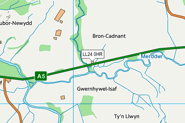 LL24 0HR map - OS VectorMap District (Ordnance Survey) LL24 0HR map - OS VectorMap District (Ordnance Survey)