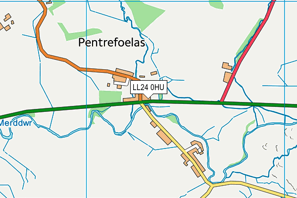 LL24 0HU map - OS VectorMap District (Ordnance Survey) LL24 0HU map - OS VectorMap District (Ordnance Survey)
