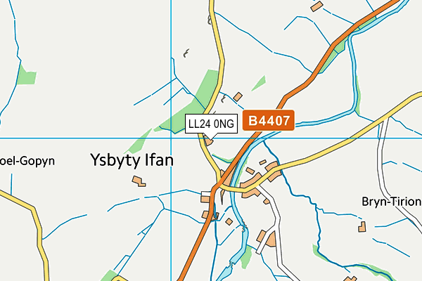 LL24 0NG map - OS VectorMap District (Ordnance Survey) LL24 0NG map - OS VectorMap District (Ordnance Survey)