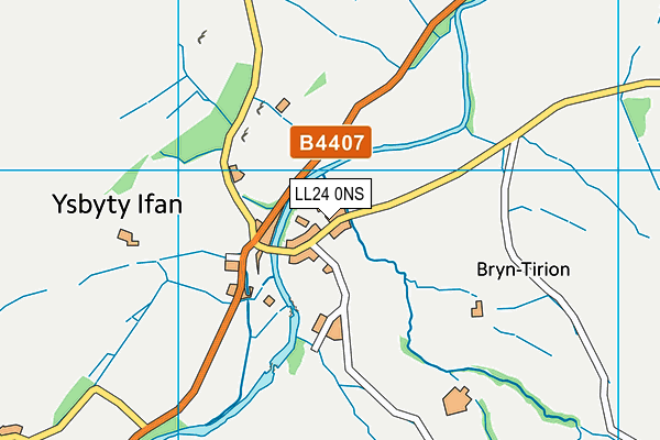 LL24 0NS map - OS VectorMap District (Ordnance Survey) LL24 0NS map - OS VectorMap District (Ordnance Survey)