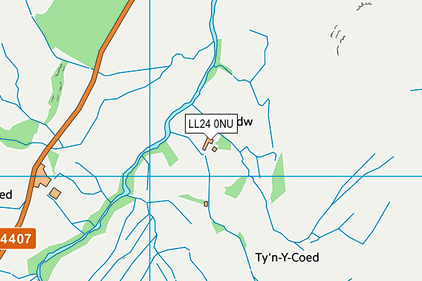 LL24 0NU map - OS VectorMap District (Ordnance Survey) LL24 0NU map - OS VectorMap District (Ordnance Survey)