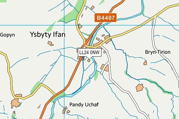 LL24 0NW map - OS VectorMap District (Ordnance Survey) LL24 0NW map - OS VectorMap District (Ordnance Survey)
