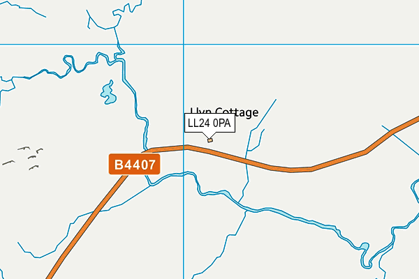 LL24 0PA map - OS VectorMap District (Ordnance Survey) LL24 0PA map - OS VectorMap District (Ordnance Survey)