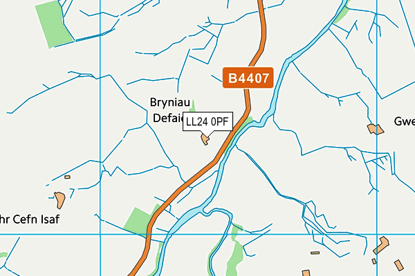 LL24 0PF map - OS VectorMap District (Ordnance Survey) LL24 0PF map - OS VectorMap District (Ordnance Survey)