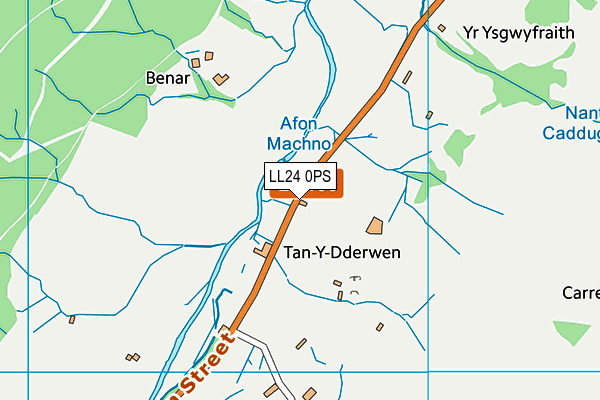 LL24 0PS map - OS VectorMap District (Ordnance Survey) LL24 0PS map - OS VectorMap District (Ordnance Survey)