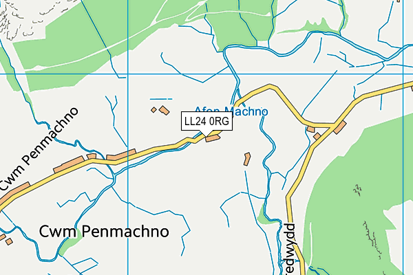 LL24 0RG map - OS VectorMap District (Ordnance Survey) LL24 0RG map - OS VectorMap District (Ordnance Survey)