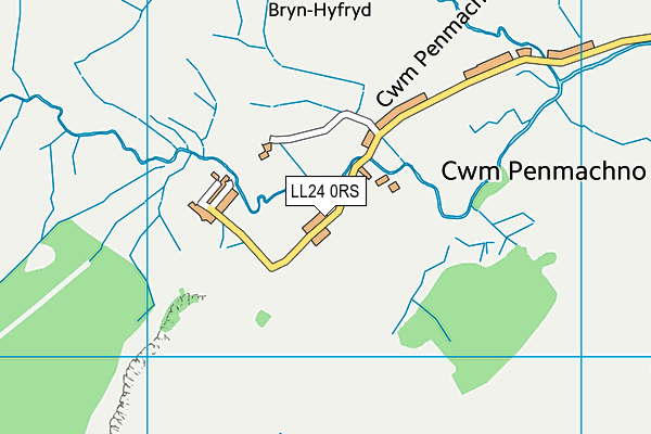 LL24 0RS map - OS VectorMap District (Ordnance Survey) LL24 0RS map - OS VectorMap District (Ordnance Survey)