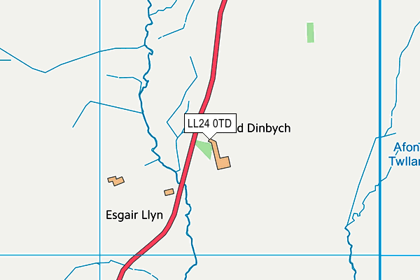 LL24 0TD map - OS VectorMap District (Ordnance Survey) LL24 0TD map - OS VectorMap District (Ordnance Survey)