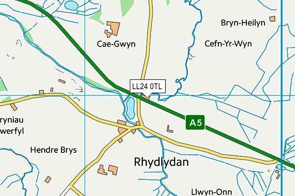 LL24 0TL map - OS VectorMap District (Ordnance Survey) LL24 0TL map - OS VectorMap District (Ordnance Survey)