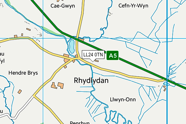 LL24 0TN map - OS VectorMap District (Ordnance Survey) LL24 0TN map - OS VectorMap District (Ordnance Survey)