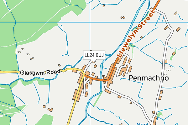 LL24 0UJ map - OS VectorMap District (Ordnance Survey) LL24 0UJ map - OS VectorMap District (Ordnance Survey)