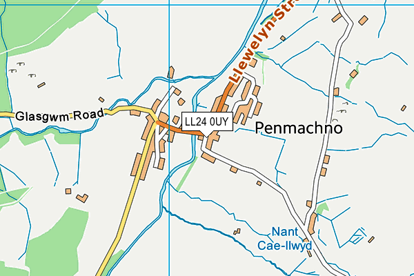 LL24 0UY map - OS VectorMap District (Ordnance Survey) LL24 0UY map - OS VectorMap District (Ordnance Survey)