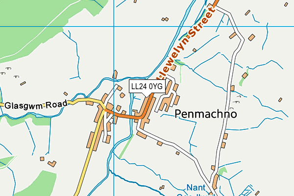 LL24 0YG map - OS VectorMap District (Ordnance Survey) LL24 0YG map - OS VectorMap District (Ordnance Survey)