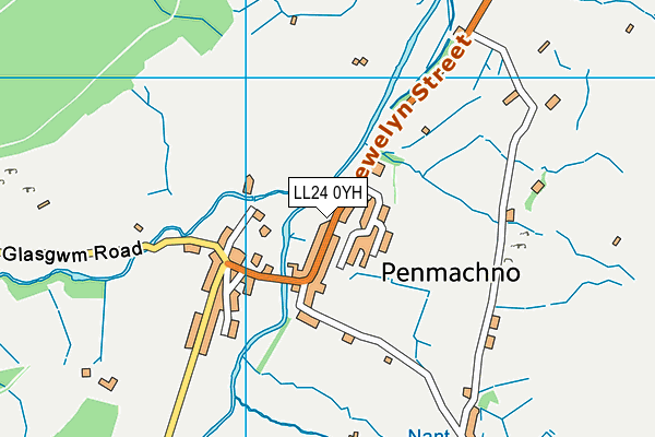LL24 0YH map - OS VectorMap District (Ordnance Survey) LL24 0YH map - OS VectorMap District (Ordnance Survey)