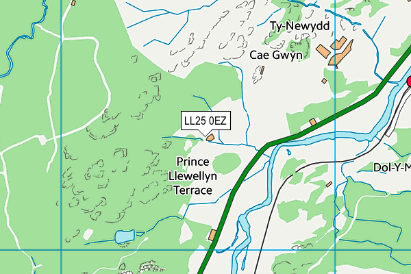 LL25 0EZ map - OS VectorMap District (Ordnance Survey) LL25 0EZ map - OS VectorMap District (Ordnance Survey)