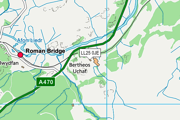 LL25 0JE map - OS VectorMap District (Ordnance Survey) LL25 0JE map - OS VectorMap District (Ordnance Survey)