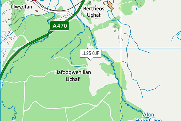 LL25 0JF map - OS VectorMap District (Ordnance Survey) LL25 0JF map - OS VectorMap District (Ordnance Survey)