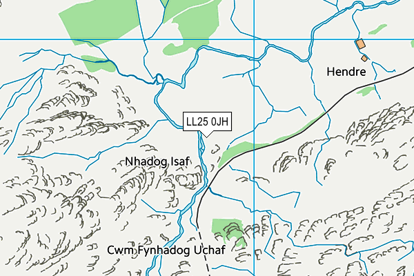 LL25 0JH map - OS VectorMap District (Ordnance Survey) LL25 0JH map - OS VectorMap District (Ordnance Survey)