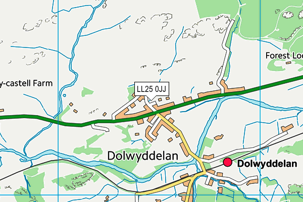LL25 0JJ map - OS VectorMap District (Ordnance Survey) LL25 0JJ map - OS VectorMap District (Ordnance Survey)