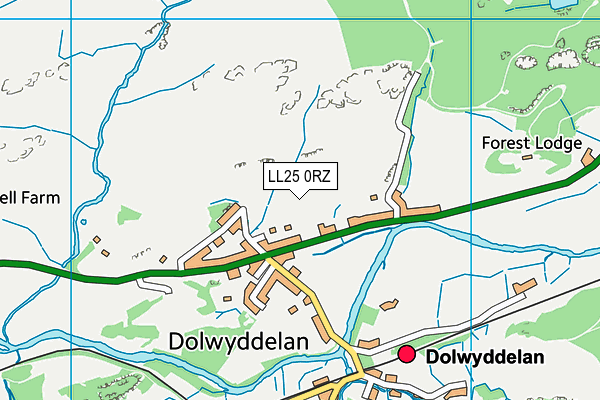 LL25 0RZ map - OS VectorMap District (Ordnance Survey) LL25 0RZ map - OS VectorMap District (Ordnance Survey)