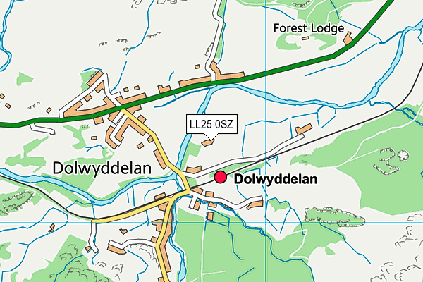 LL25 0SZ map - OS VectorMap District (Ordnance Survey) LL25 0SZ map - OS VectorMap District (Ordnance Survey)