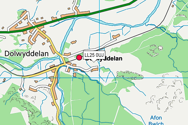 LL25 0UJ map - OS VectorMap District (Ordnance Survey) LL25 0UJ map - OS VectorMap District (Ordnance Survey)