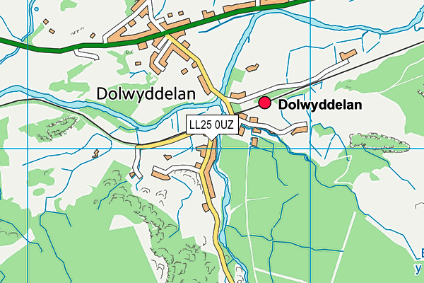 LL25 0UZ map - OS VectorMap District (Ordnance Survey) LL25 0UZ map - OS VectorMap District (Ordnance Survey)