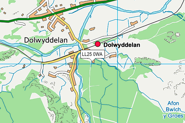 LL25 0WA map - OS VectorMap District (Ordnance Survey) LL25 0WA map - OS VectorMap District (Ordnance Survey)