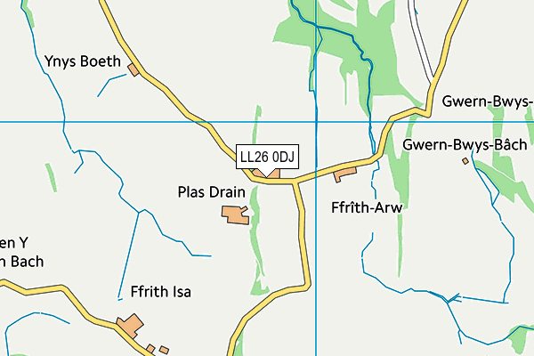 LL26 0DJ map - OS VectorMap District (Ordnance Survey) LL26 0DJ map - OS VectorMap District (Ordnance Survey)