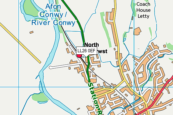 LL26 0EF map - OS VectorMap District (Ordnance Survey) LL26 0EF map - OS VectorMap District (Ordnance Survey)