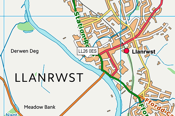LL26 0ES map - OS VectorMap District (Ordnance Survey) LL26 0ES map - OS VectorMap District (Ordnance Survey)