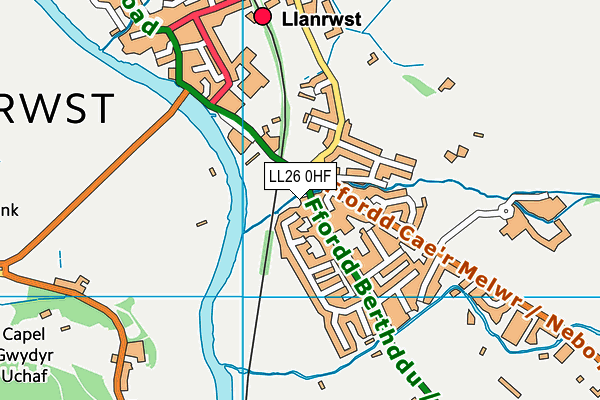 LL26 0HF map - OS VectorMap District (Ordnance Survey) LL26 0HF map - OS VectorMap District (Ordnance Survey)