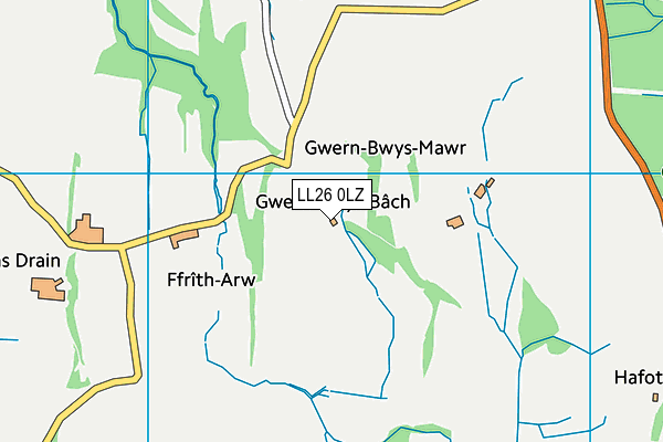 LL26 0LZ map - OS VectorMap District (Ordnance Survey)